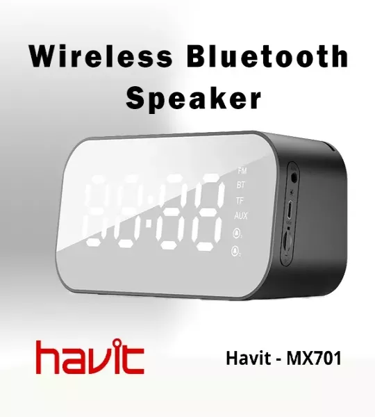 Havit MX701 Alarm Clock Wireless Bluetooth Speaker