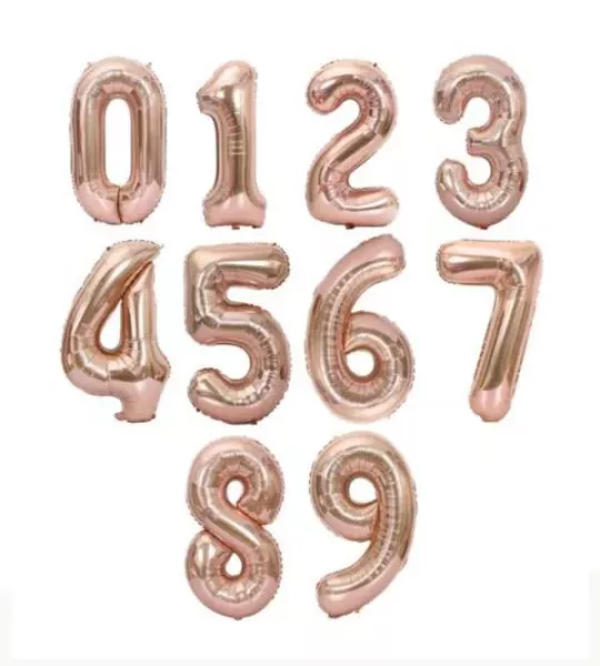 Number Foil Balloon Rose Gold 16inch