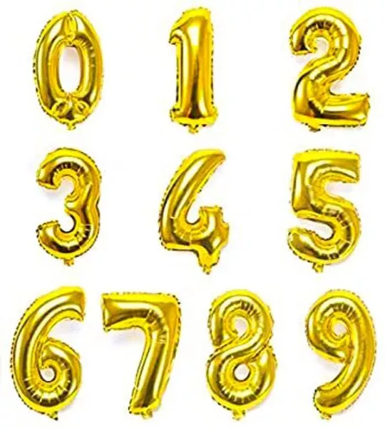 Number Foil Balloon Silver 16inch