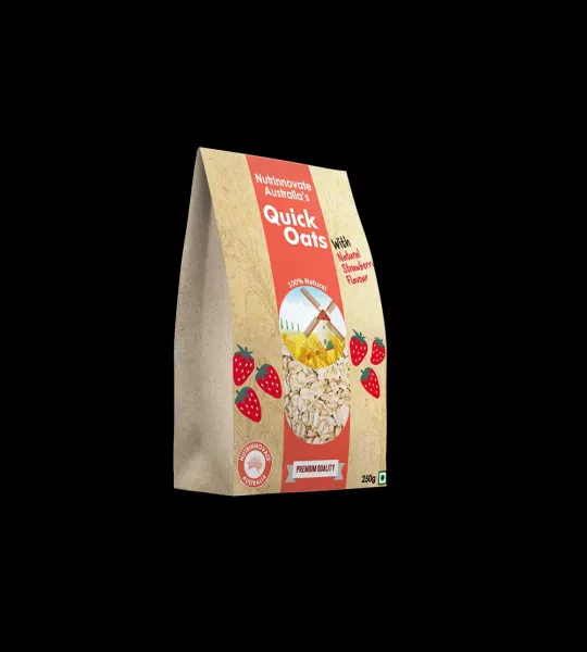 Natural Strawberry Flavored Oats 250g  Nutrinnovate Australia